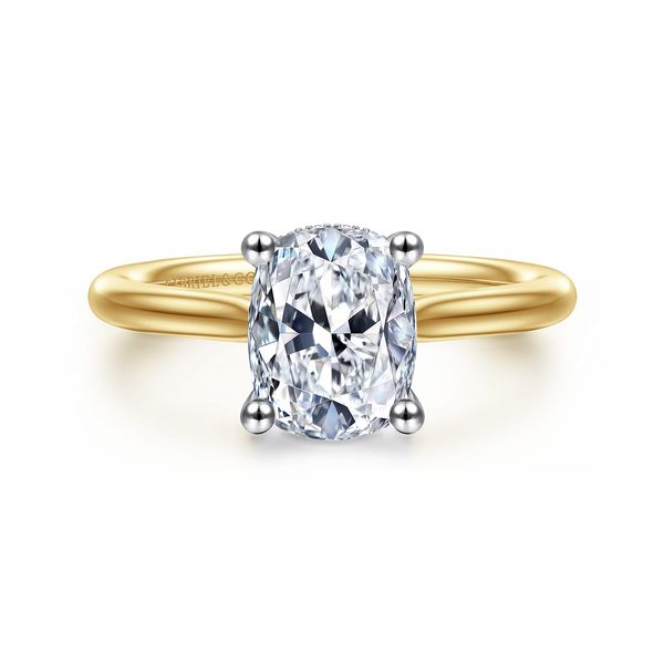 14K Yellow Gold Hidden Halo Ring The Ring Austin Round Rock, TX