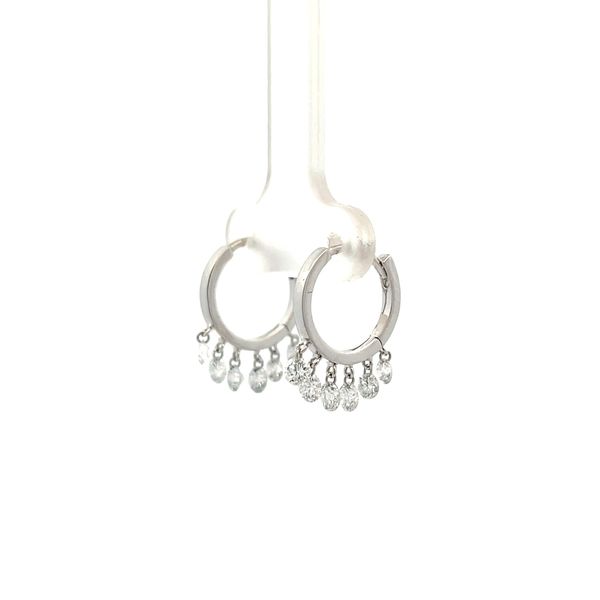 14K White Gold Hoop Earrings Image 3 The Ring Austin Round Rock, TX