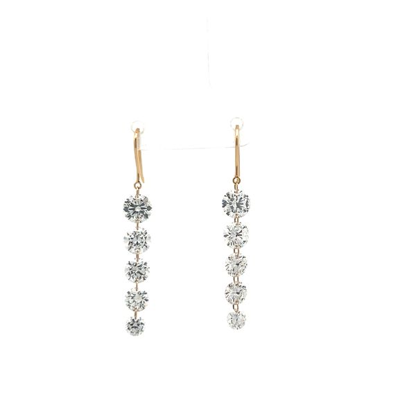14K Yellow Gold Dangle Earrings Image 2 The Ring Austin Round Rock, TX
