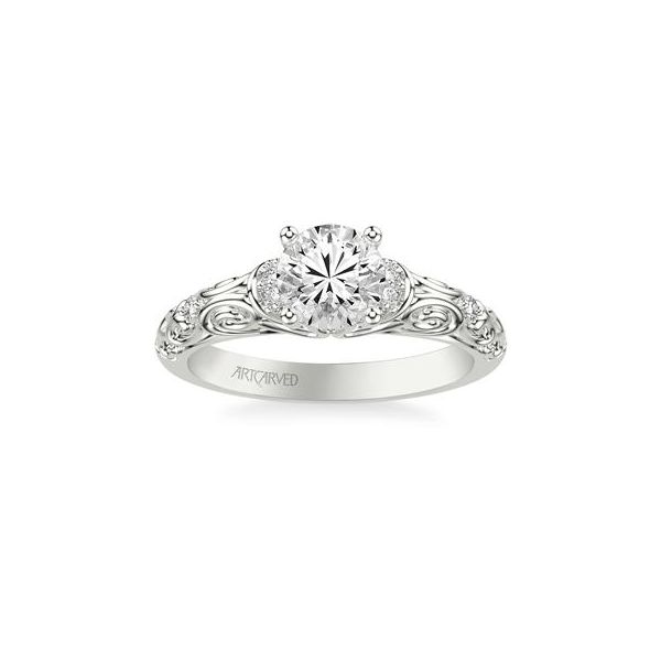 Hand Carved Engagement Ring Image 2 The Ring Austin Round Rock, TX