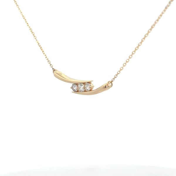 14K Yellow Gold Bar Necklace Image 3 The Ring Austin Round Rock, TX
