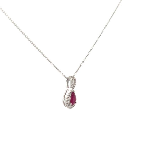 14K White Gold Halo Pendant Image 3 The Ring Austin Round Rock, TX