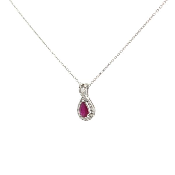 14K White Gold Halo Pendant Image 4 The Ring Austin Round Rock, TX