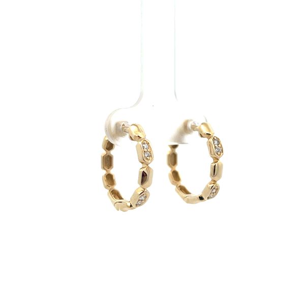 14K Yellow Gold Hoop Earrings Image 3 The Ring Austin Round Rock, TX