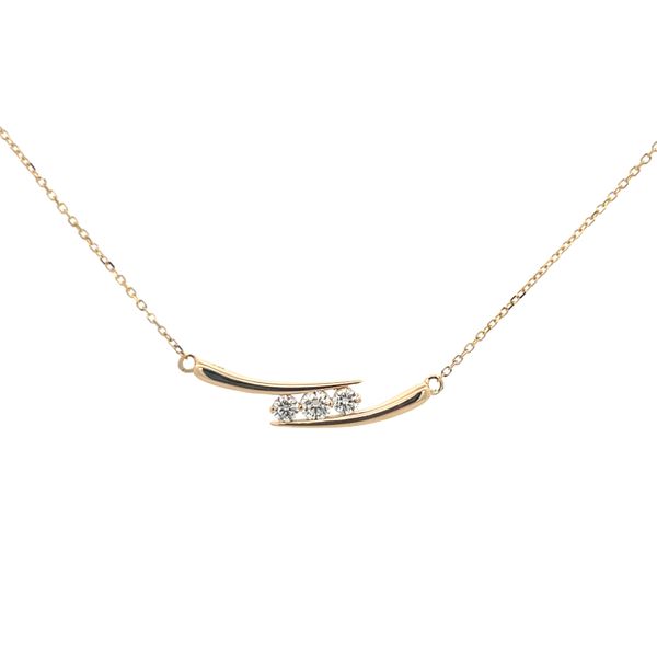 14K Yellow Gold Bar Necklace The Ring Austin Round Rock, TX