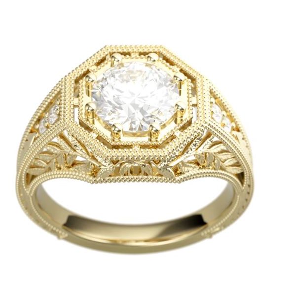 Vintage Engagement Ring Image 2 The Ring Austin Round Rock, TX