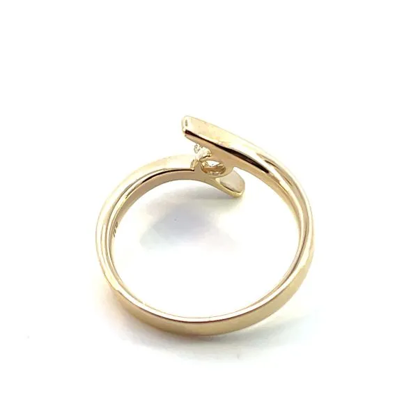 1/3CTW 14K Yellow Gold Natural Round Half Bezel Open Shank Tension Set Promise Ring Image 4 The Ring Austin Round Rock, TX
