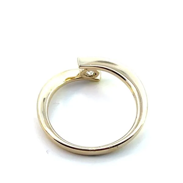 3/8CTW 14K Yellow Gold Natural Round Half Bezel Open shank Tension Set Promise Ring Image 4 The Ring Austin Round Rock, TX