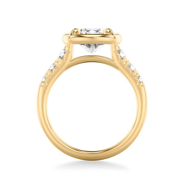 Bezel-Set Floating Diamond Engagement Ring Image 2 The Ring Austin Round Rock, TX