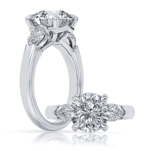 Three Stone Engagement Ring The Ring Austin Round Rock, TX