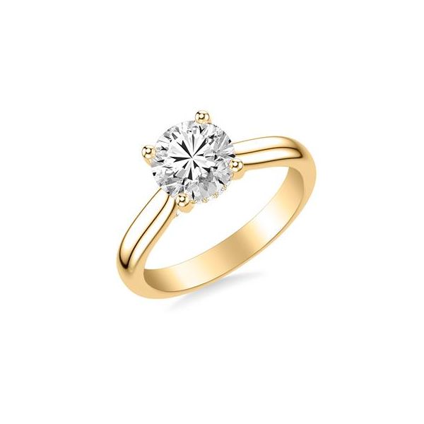 14K Yellow Gold Hidden Halo Ring The Ring Austin Round Rock, TX
