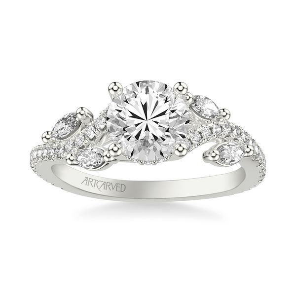 Diamond Semi-Mount Engagement Ring Frederick Goldman Image 3 The Ring Austin Round Rock, TX