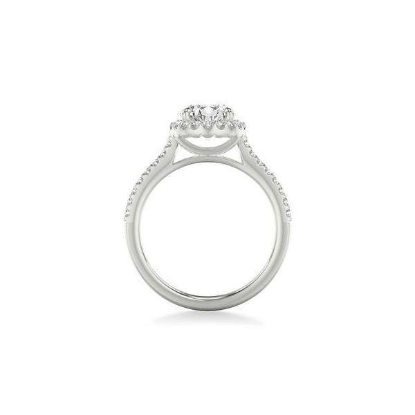 14K White Gold Halo Ring Image 3 The Ring Austin Round Rock, TX