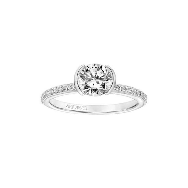 Diamond Semi-Mount Engagement Ring ArtCarved Image 2 The Ring Austin Round Rock, TX