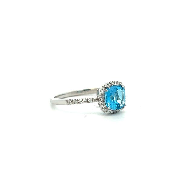 14K White Gold Halo Ring Image 2 The Ring Austin Round Rock, TX