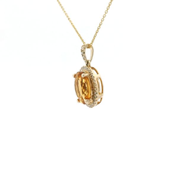 14K Yellow Gold Halo Pendant Image 2 The Ring Austin Round Rock, TX