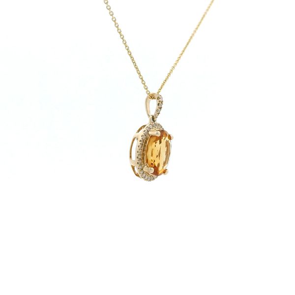 14K Yellow Gold Halo Pendant Image 3 The Ring Austin Round Rock, TX