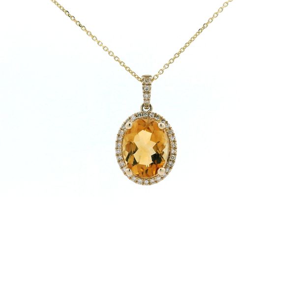 14K Yellow Gold Halo Pendant Image 4 The Ring Austin Round Rock, TX