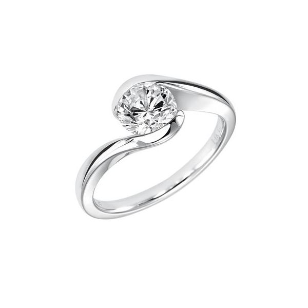 14K White Gold Solitaire Ring Image 4 The Ring Austin Round Rock, TX