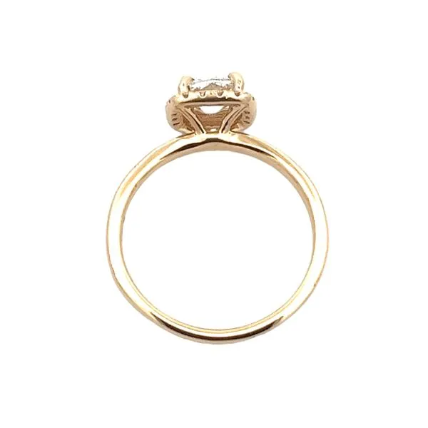 1.00CTW 14K YG Lab Grown Round Melee Halo Engagement Ring Image 2 The Ring Austin Round Rock, TX