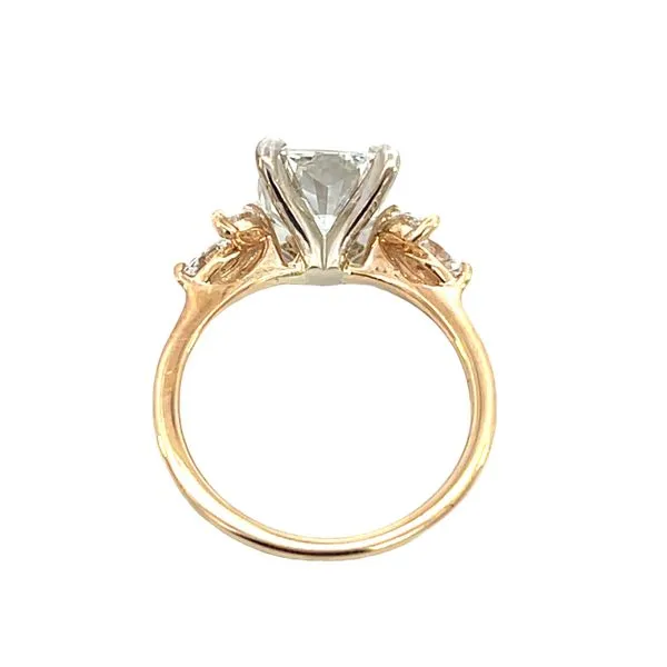 4 7/8CTW 14K YG/WG LG Diamond Cushion Marquise accented Engagement Ring Image 2 The Ring Austin Round Rock, TX