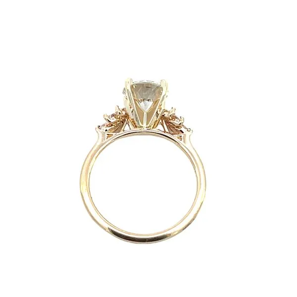 2 1/8CTW 14K YG Lab Grown Marquise Accented Round Center Engagement Ring Image 4 The Ring Austin Round Rock, TX