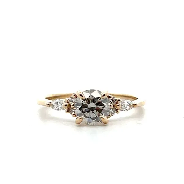 1/4CTW 14K Yellow Gold LG RD/MQ GH/SI  Marquise Diamond Engagement Ring size 7 The Ring Austin Round Rock, TX