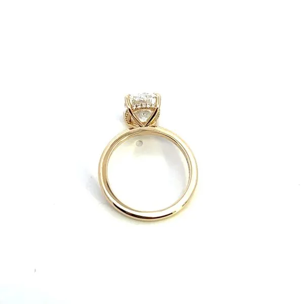 3.17CTW 14K YG LG Elongated Cushion E,VVS2 Hidden Halo Engagement Ring Image 3 The Ring Austin Round Rock, TX