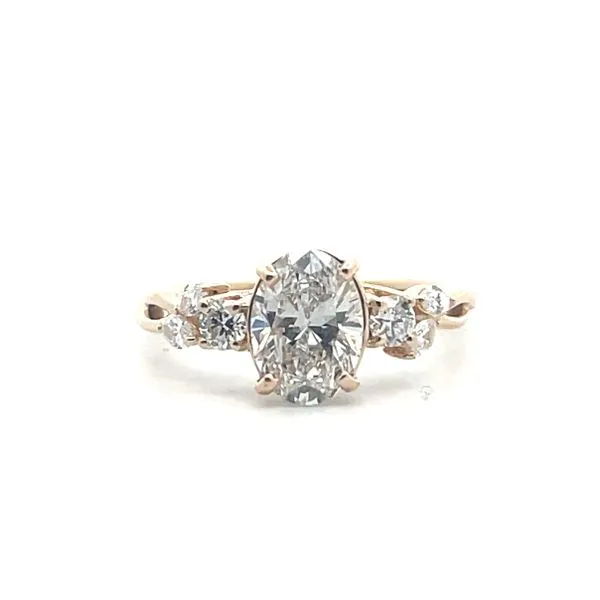 1 5/8CTW 14K YG LG Oval Center Accented With Round & Marquise Criss Cross Engagement Ring The Ring Austin Round Rock, TX