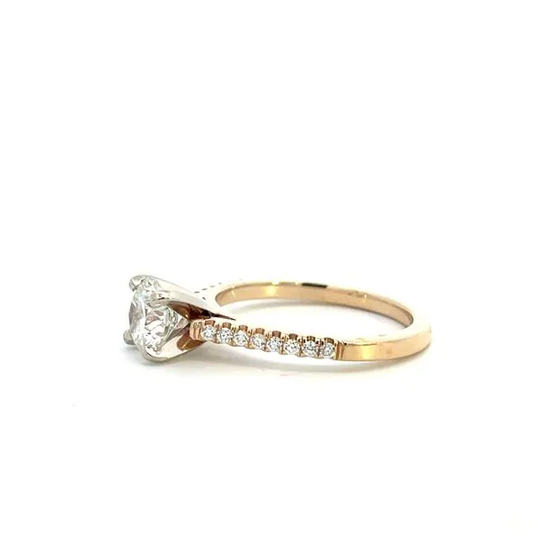 1 1/4CTW 14K LG Round Center Cathedral Engagement Ring Size 7 Image 3 The Ring Austin Round Rock, TX