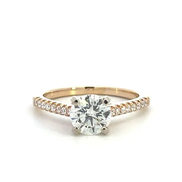 1 1/4CTW 14K LG Round Center Cathedral Engagement Ring Size 7 The Ring Austin Round Rock, TX