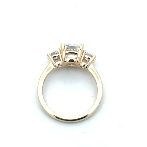 2 1/3CTW 14K YG LG Cushion 3 Stone Engagement Ring Image 2 The Ring Austin Round Rock, TX