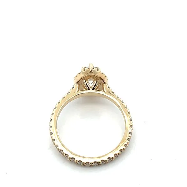 1 1/3CTW 14K YG LG Diamond Pear Halo Eternity Engagement Ring Image 2 The Ring Austin Round Rock, TX