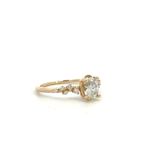 1 3/8CTW 14K YG Lab Grown Assorted Round Diamond Accented Engagement Ring Image 3 The Ring Austin Round Rock, TX