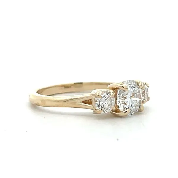 1 1/2CTW 14K YG Lab Grown Round 3 Stone Engagement Ring Image 2 The Ring Austin Round Rock, TX