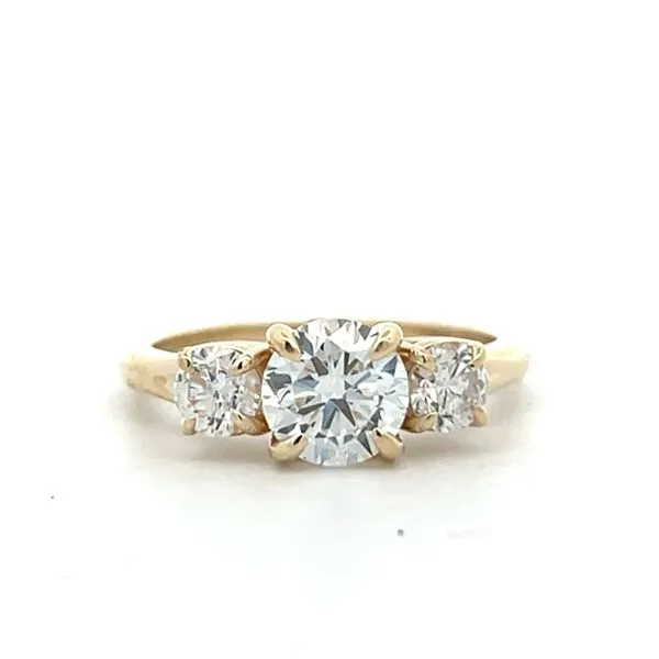 1 1/2CTW 14K YG Lab Grown Round 3 Stone Engagement Ring The Ring Austin Round Rock, TX
