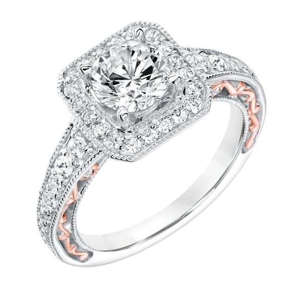 Diamond Semi-Mount Engagement Ring Frederick Goldman The Ring Austin Round Rock, TX