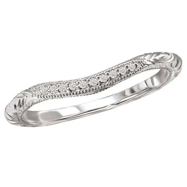 Curved and engraved diamond band The Ring Austin Round Rock, TX