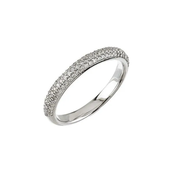 1/3CTW 14K WG Diamond Pave Wedding Band The Ring Austin Round Rock, TX