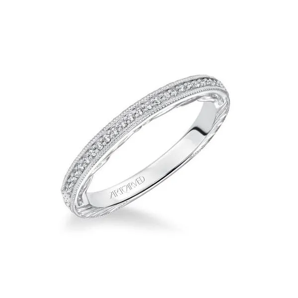 14K WG Engraved Band 1/10 ctw SI2 G/H The Ring Austin Round Rock, TX