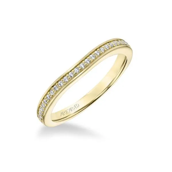 14K YG CURVED BAND 1/8 ctw SI2 G/H The Ring Austin Round Rock, TX