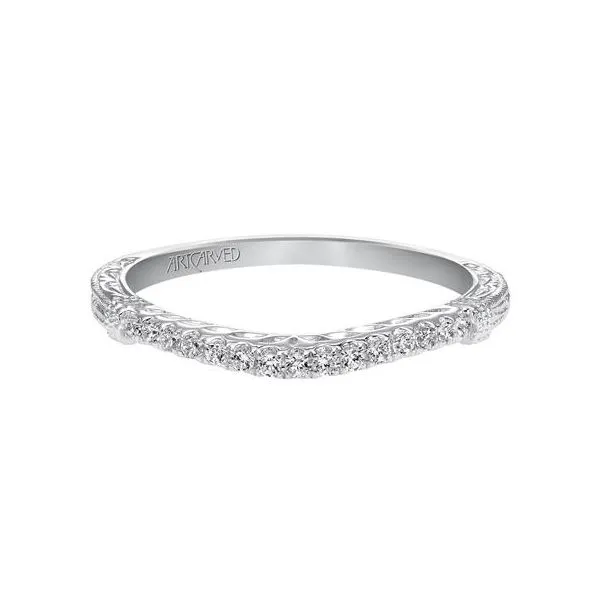 14K WG CURVED BAND 1/8 ctw SI2 G/H Image 2 The Ring Austin Round Rock, TX
