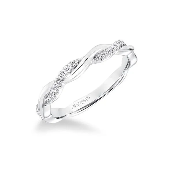 14K WG TWIST BAND 1/8 ctw SI2 G/H The Ring Austin Round Rock, TX