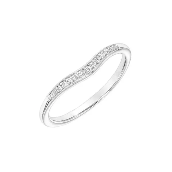 1/10CTW 14K WG Mined Diamond Contour Wedding Band The Ring Austin Round Rock, TX