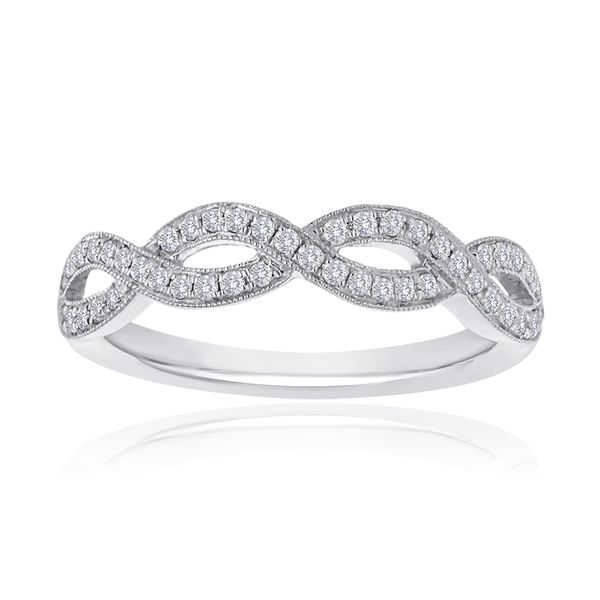 Round Pave Milgrain Twist Wedding Band 1/4ctw The Ring Austin Round Rock, TX