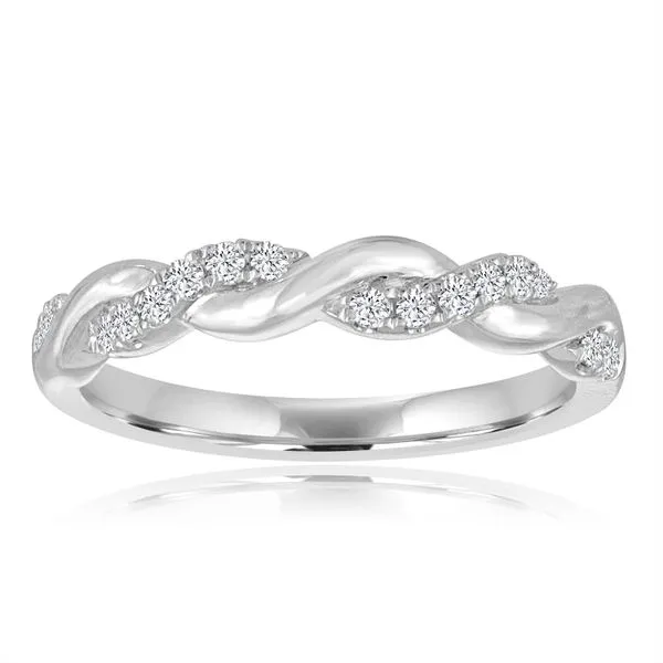 Round Pave Twist Wedding Band 1/6ctw The Ring Austin Round Rock, TX