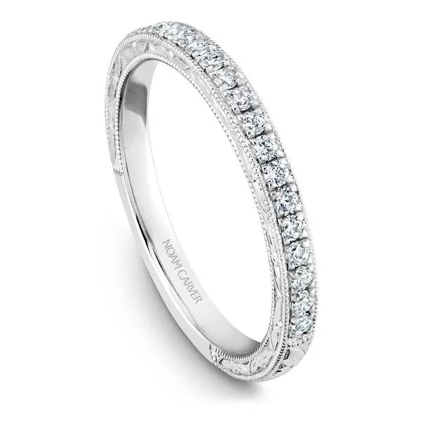 1/4 CTW 14K WG Mined Diamond with Mil Grain Wedding Band The Ring Austin Round Rock, TX