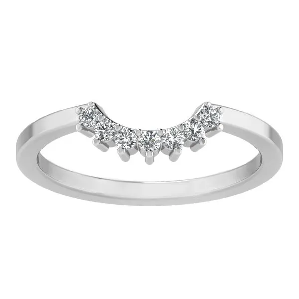 1/8CTW 14K WG Mined Diamond Half Halo Wedding Band The Ring Austin Round Rock, TX