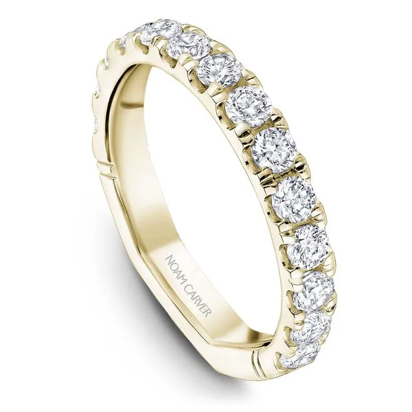 1 1/10CTW 14K YG Prong Set Mined Diamond Euro Shank Diamond Wedding Band The Ring Austin Round Rock, TX