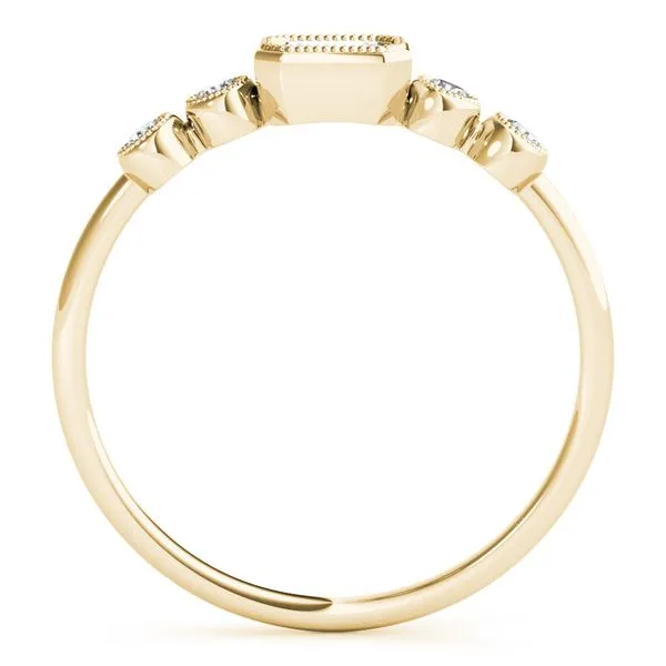 14K Yellow Gold Five Stone Bezel Set East To West Emerald Cut Ring Image 4 The Ring Austin Round Rock, TX